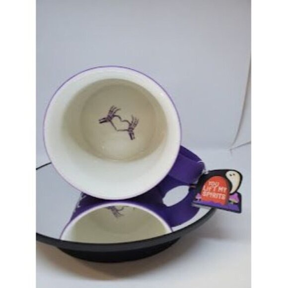 Éccolo "You Lift My Spirits" Purple Skeleton Hands Mug - Picture 3 of 5
